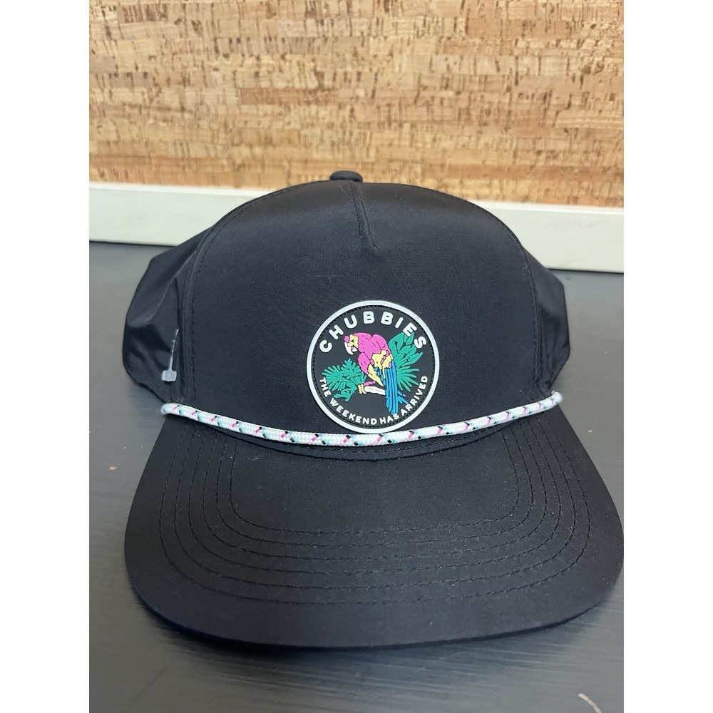 Chubbies Hat Snapback Parrot The‎ Weekend Has Arrived Bright Blue Retro NEW